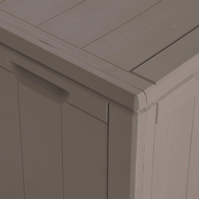 Boîte de rangement de jardin 270 L Marron PP aspect bois