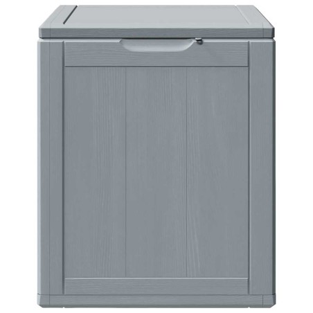 Boîte de rangement de jardin 90 L Gris PP aspect bois