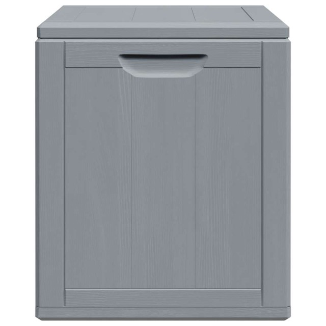Boîte de rangement de jardin 90 L Gris PP aspect bois