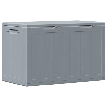 Boîte de rangement de jardin 180 L Gris PP aspect bois