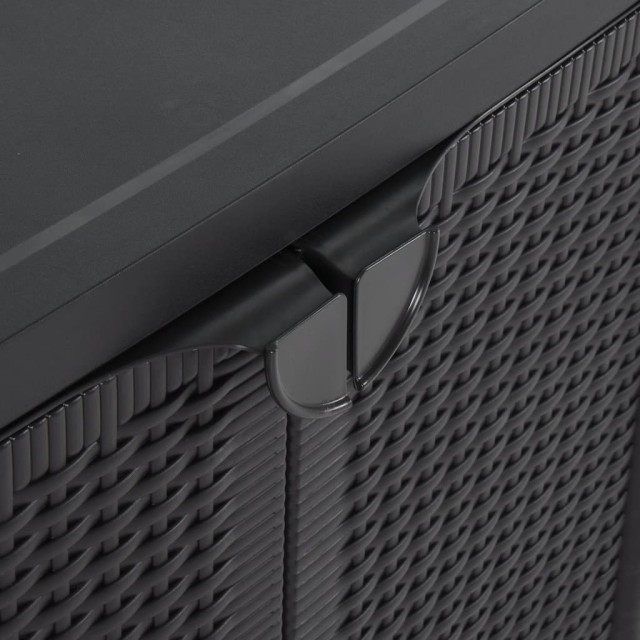 Armoire de rangement de jardin Noir 65x45x88 cm PP Rotin