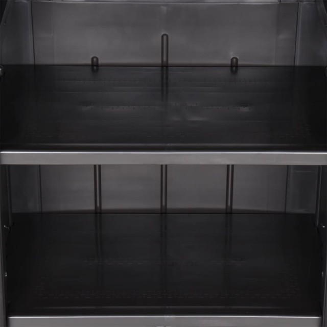 Armoire de rangement de jardin Noir 65x45x172 cm PP Rotin