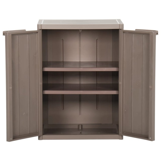 Armoire de rangement jardin Marron 65x45x88cm PP Aspect de bois