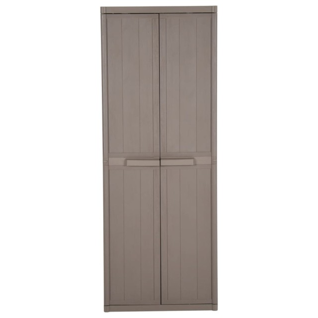 Armoire de rangement jardin Marron 65x45x172 cm PP Aspect bois