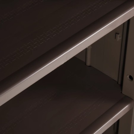 Armoire de rangement jardin Marron 65x45x172 cm PP Aspect bois
