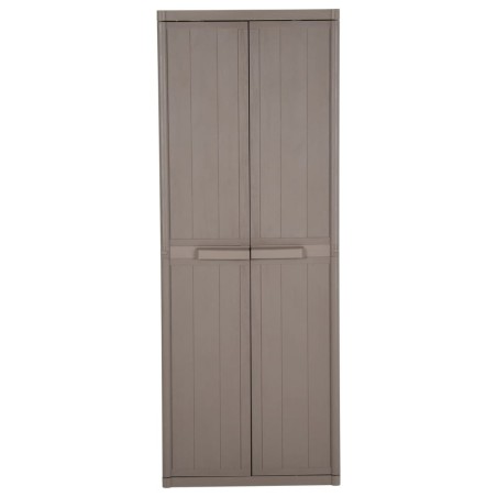 Armoire de rangement jardin Marron 65x45x172 cm PP Aspect bois