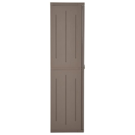 Armoire de rangement jardin Marron 65x45x172 cm PP Aspect bois