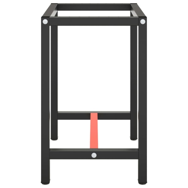 Cadre de banc de travail Noir et rouge mat 70x50x79 cm Métal