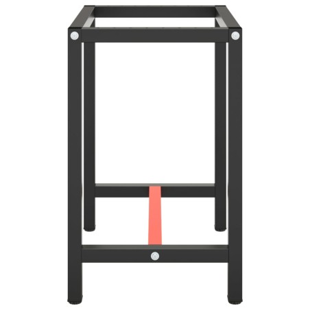 Cadre de banc de travail Noir et rouge mat 70x50x79 cm Métal