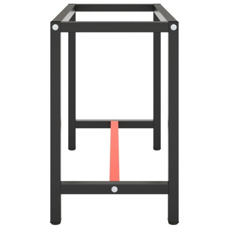 Cadre de banc de travail Noir et rouge mat 110x50x79 cm Métal