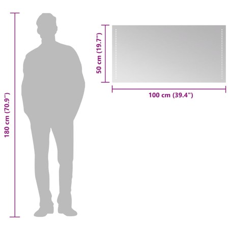 Miroir de salle de bain à LED 100x50 cm