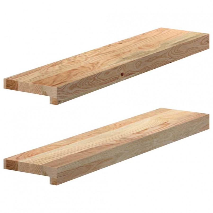 Appuis de fenêtre 2 pcs bois de chêne...