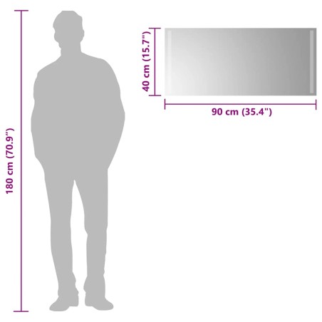 Miroir de salle de bain à LED 90x40 cm