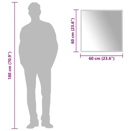 Miroir de salle de bain à LED 60x60 cm