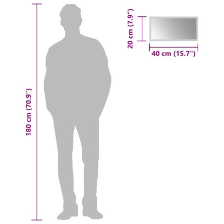 Miroir de salle de bain à LED 40x20 cm