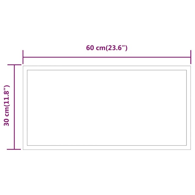 Miroir de salle de bain à LED 60x30 cm