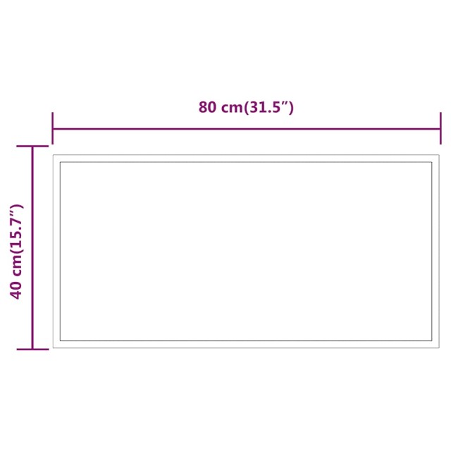 Miroir de salle de bain à LED 80x40 cm