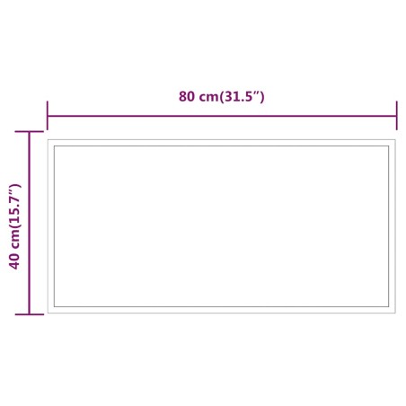 Miroir de salle de bain à LED 80x40 cm