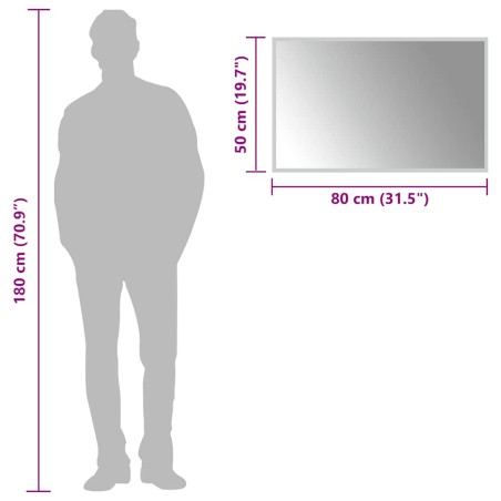 Miroir de salle de bain à LED 80x50 cm
