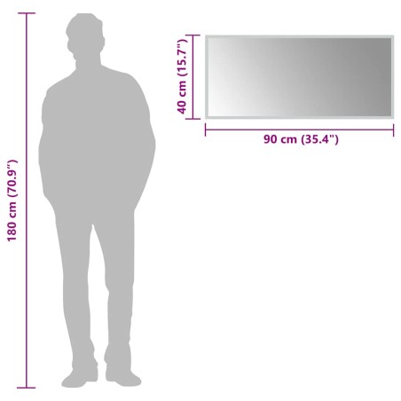 Miroir de salle de bain à LED 90x40 cm