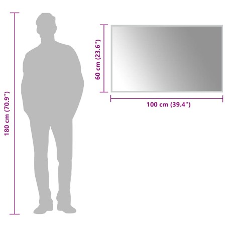 Miroir de salle de bain à LED 100x60 cm