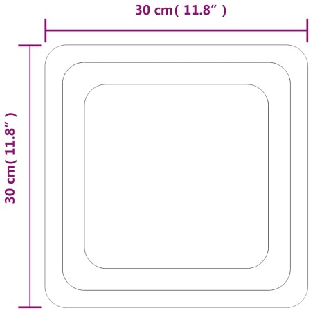 Miroir de salle de bain à LED 30x30 cm