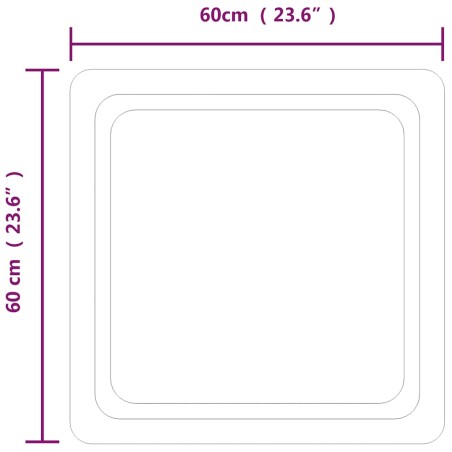 Miroir de salle de bain à LED 60x60 cm