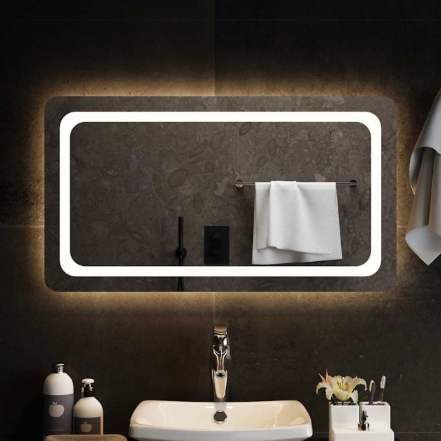 Miroir de salle de bain à LED 90x50 cm