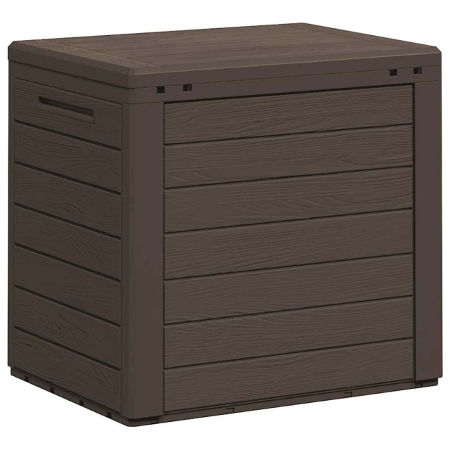 Boîte de stockage de jardin Marron 58,5x46x55 cm Polypropylène