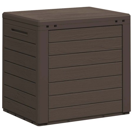 Boîte de stockage de jardin Marron 58,5x46x55 cm Polypropylène