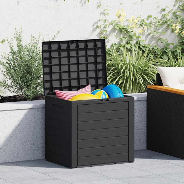 Boîte de stockage jardin Anthracite 58,5x46x55 cm Polypropylène