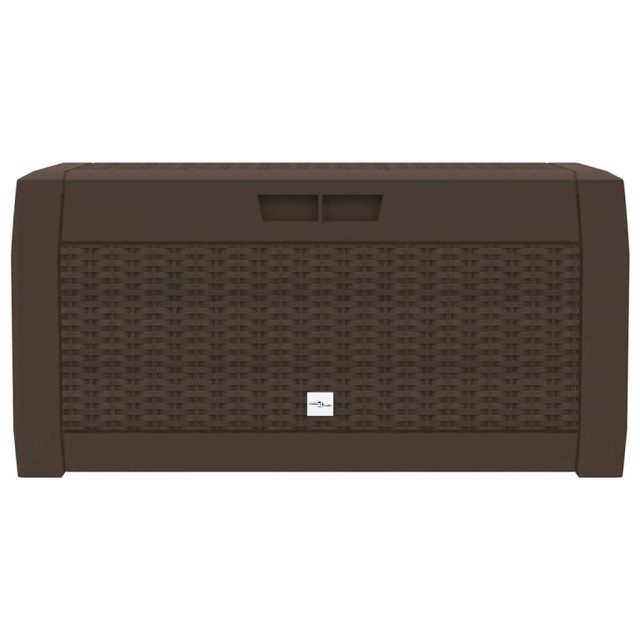 Boîte de stockage de jardin Marron 119x48x60 cm Polypropylène