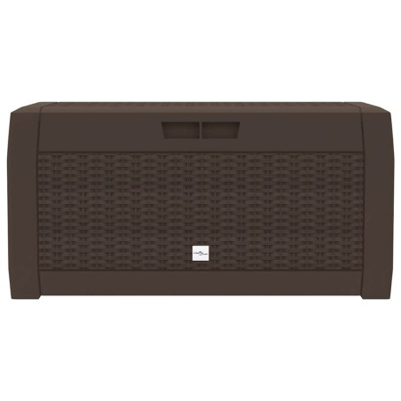 Boîte de stockage de jardin Marron 119x48x60 cm Polypropylène