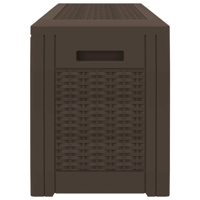 Boîte de stockage de jardin Marron 119x48x60 cm Polypropylène