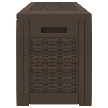 Boîte de stockage de jardin Marron 119x48x60 cm Polypropylène