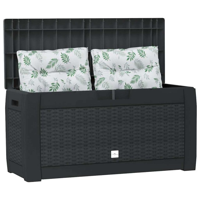 Boîte de stockage jardin Anthracite 119x48x60 cm Polypropylène