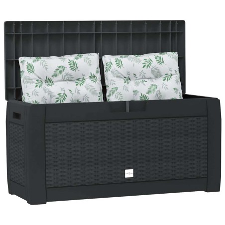 Boîte de stockage jardin Anthracite 119x48x60 cm Polypropylène