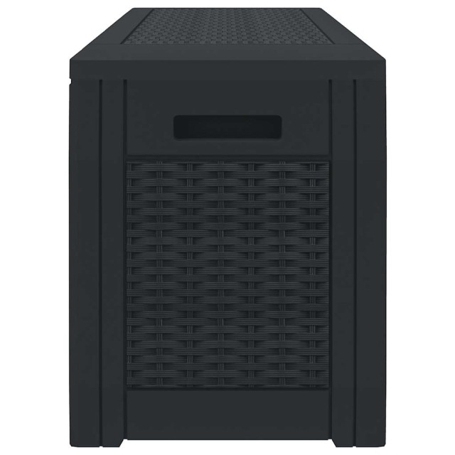 Boîte de stockage jardin Anthracite 119x48x60 cm Polypropylène
