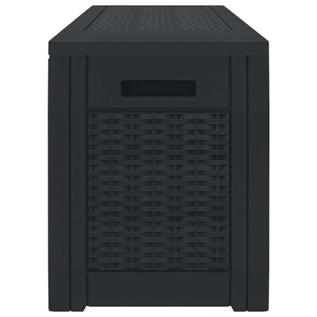 Boîte de stockage jardin Anthracite 119x48x60 cm Polypropylène
