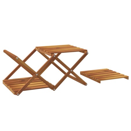 Étagère pliable à 3 niveaux Marron 43x31x63 cm Bois d'acacia