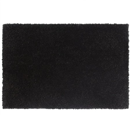 Tapis de porte noir 40x60 cm fibre de coco touffeté