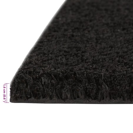 Tapis de porte noir 40x60 cm fibre de coco touffeté