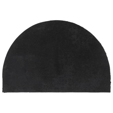 Tapis de porte noir demi-rond 40x60 cm fibre de coco touffeté 2