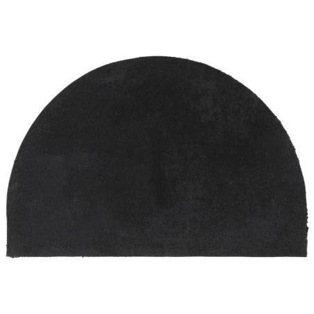 Tapis de porte noir demi-rond 40x60 cm fibre de coco touffeté
