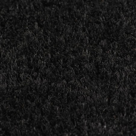 Tapis de porte noir 100x200 cm fibre de coco touffeté