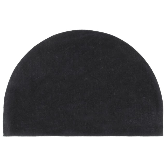 Tapis de porte gris foncé demi-rond 40x60 cm