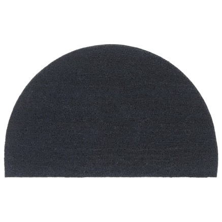 Tapis de porte gris foncé demi-rond 50x80 cm