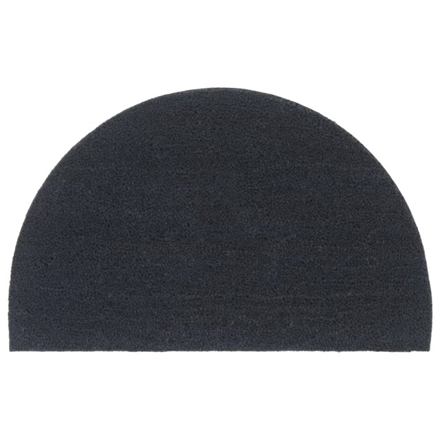 Tapis de porte gris foncé demi-rond 50x80 cm