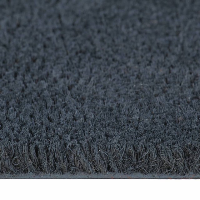 Tapis de porte gris foncé 80x100 cm fibre de coco touffeté