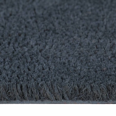Tapis de porte gris foncé 80x100 cm fibre de coco touffeté
